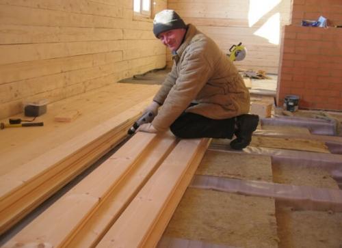 Пол второго этажа в частном доме. Устройство балок