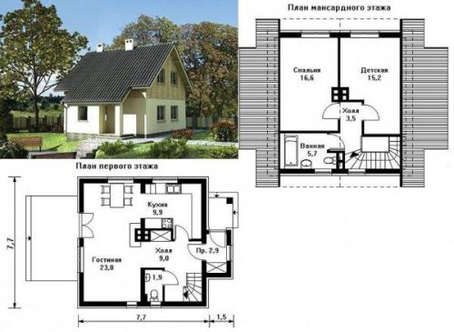 План дома 7 н.  Архитектурные расчеты