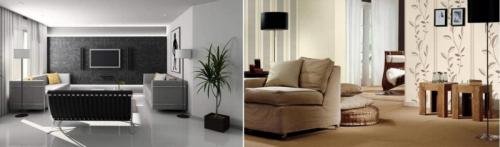 Какие лучше обои наклеить в зале. Как наклеить обои в зале 30