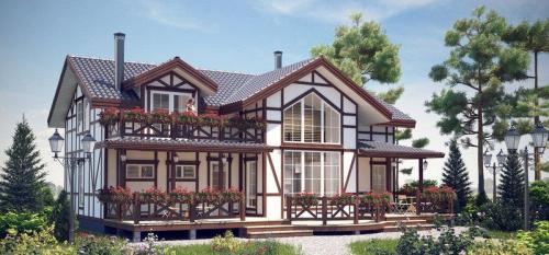 Отделка фасада под фахверк. Особенности технологии