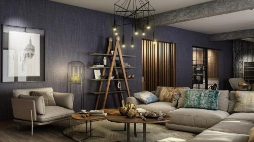 Интерьер большого загородного дома 02