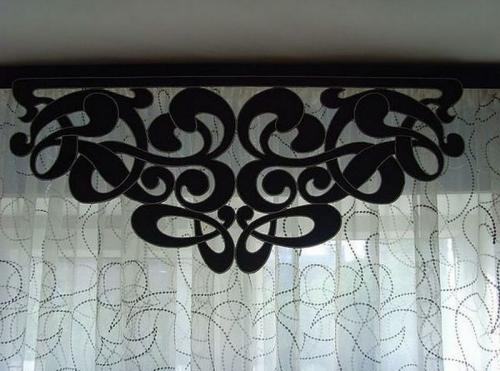 Выпиленные лобзиком трафареты ажурных ламбрекенов. Материалы для ажурных ламбрекенов