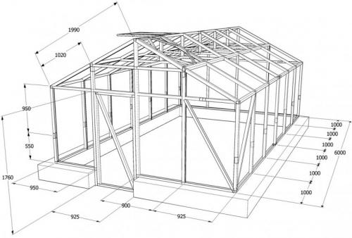 Монтаж поликарбоната на двускатную теплицу. Особенности двускатной теплицы из поликарбоната