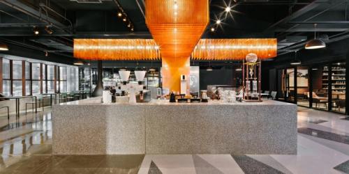 Оформление колонны в интерьере кафе. Дизайн интерьера кафе: оригинально, не правда ли?