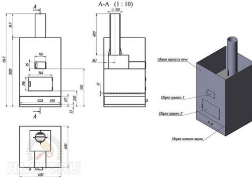 Банная печь металлическая своими руками. Печь для бани из металла: требования, виды, технология сборки своими руками 02 Банная печь металлическая своими руками. Печь для бани из металла: требования, виды, технология сборки своими руками 02
