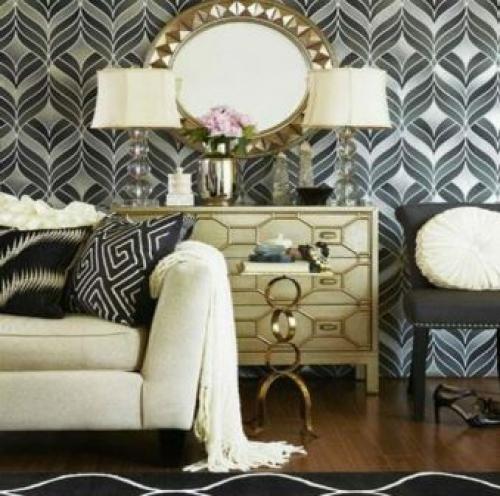 Оформление колонны в интерьере арт деко. Оформление гостиной или зала в стиле арт деко