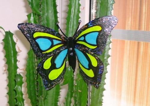 Бабочки из пластиковых бутылок пошагово. Сверкающая бабочка из пластиковой бутылки