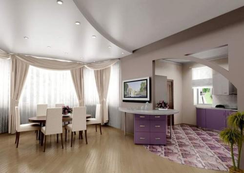 Потолок в дом. Натяжное полотно 01