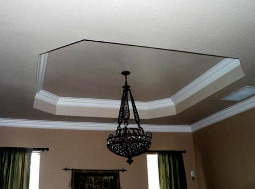 Потолок в дом. Натяжное полотно 20