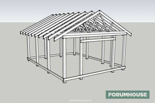 Каркасный гараж из доски 50 на 100. Как построить каркасный гараж