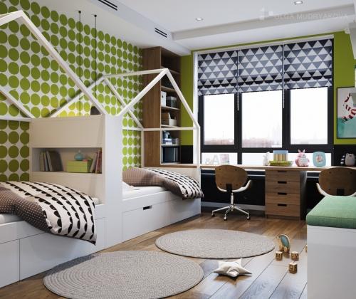 Интерьер трехкомнатной квартиры 100 кв. м 02