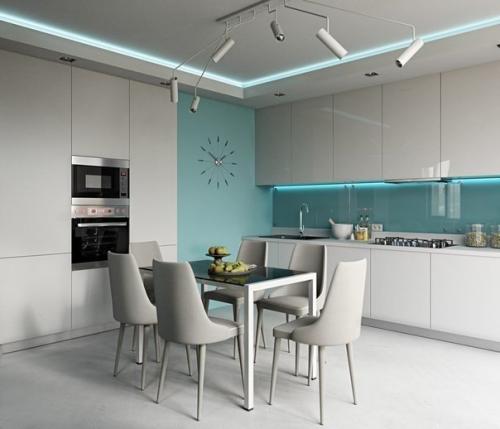 Проект квартиры в бирюзовых тонах 02