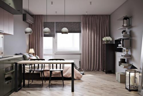 Проект квартиры-студии около 30 кв.м 05