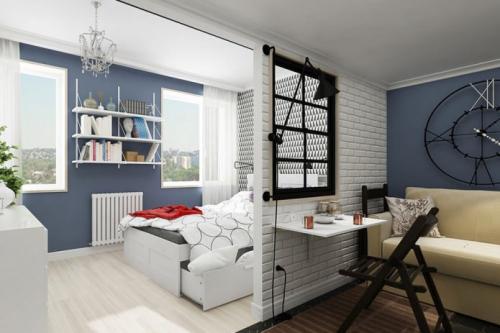 Небольшая студия 25 кв. м 01