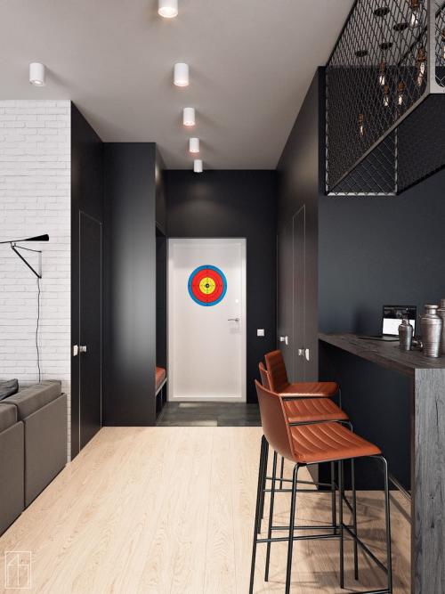 Интерьер квартиры с элементами лофт 04
