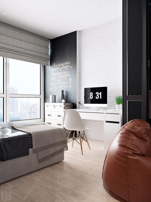 Интерьер квартиры с элементами лофт 08