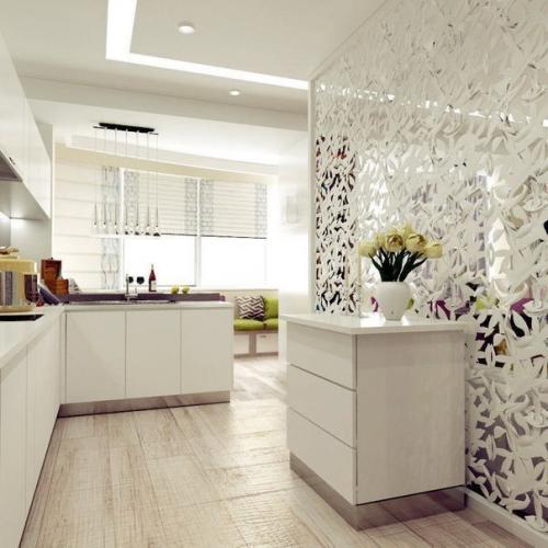 Интерьер просторной светлой студии 01