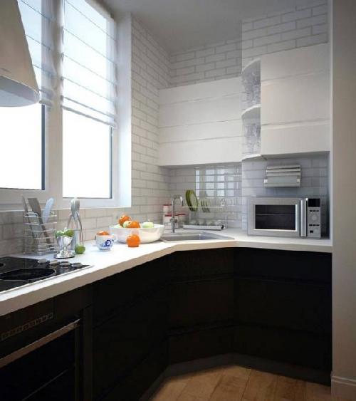 Кухня совмещенная с балконом 11