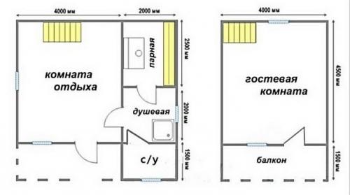 Проекты бань домов с мансардой. Специфичность компактных проектов домов-бань с мансардой 03 Проекты бань домов с мансардой. Специфичность компактных проектов домов-бань с мансардой 03