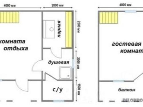 Проекты бань домов с мансардой. Специфичность компактных проектов домов-бань с мансардой 08 Проекты бань домов с мансардой. Специфичность компактных проектов домов-бань с мансардой 08