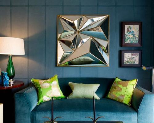 Сине-зеленый цвет в интерьере 03