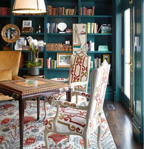 Сине-зеленый цвет в интерьере 05