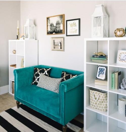 Сине-зеленый цвет в интерьере 10