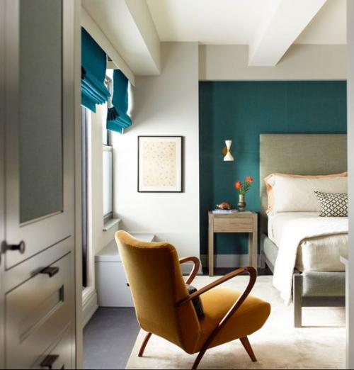 Сине-зеленый цвет в интерьере 11
