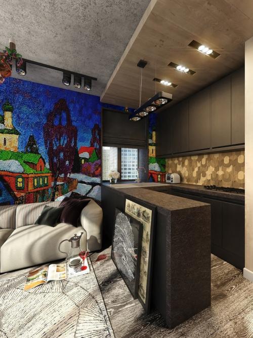 Квартира-студия для 1 человека. 28 кв. м. 07