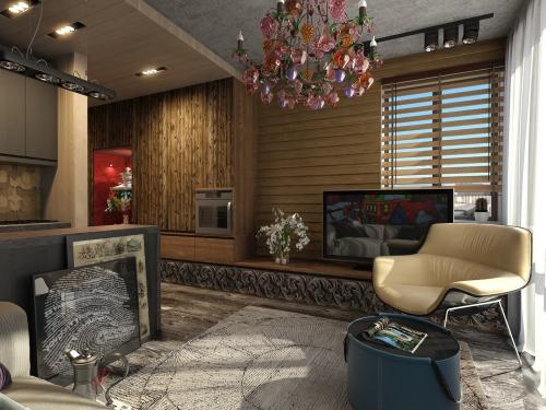 Квартира-студия для 1 человека. 28 кв. м. 01