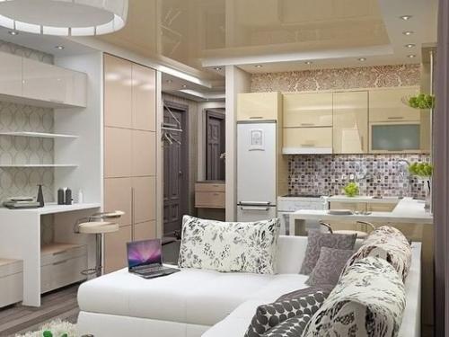 Дизайн квартиры-студии 32 кв. м. 01