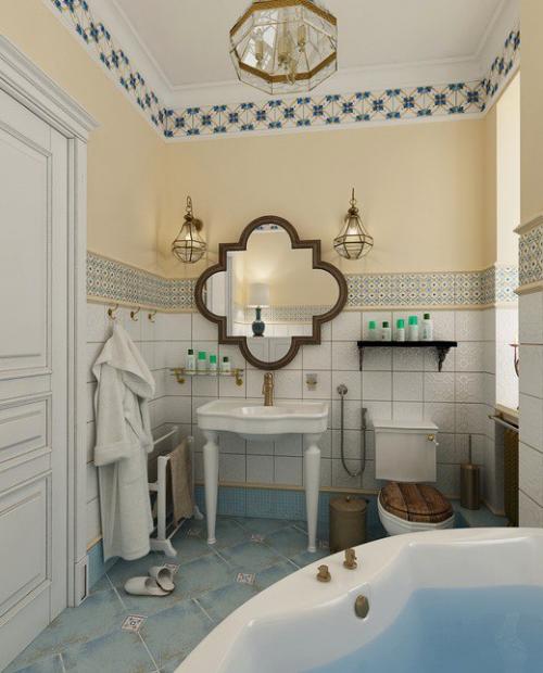 Красивый интерьер ванной комнаты 02