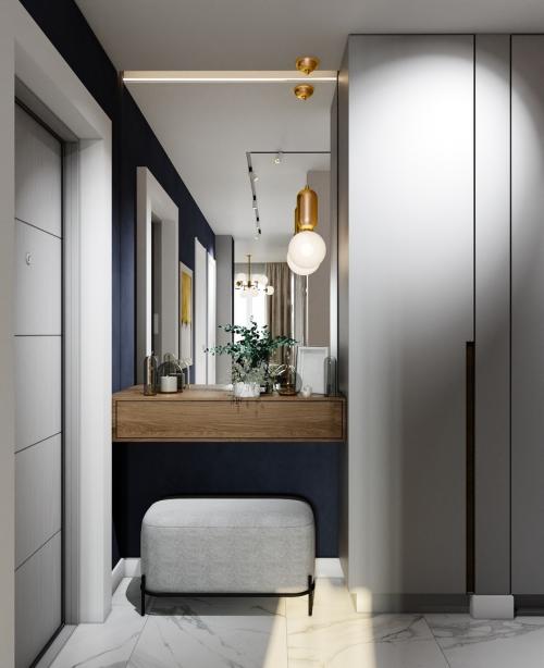 Проект кухни и коридора в Москве, площадь 23,5 кв. м. 01