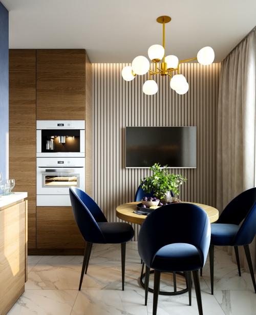 Проект кухни и коридора в Москве, площадь 23,5 кв. м. 02