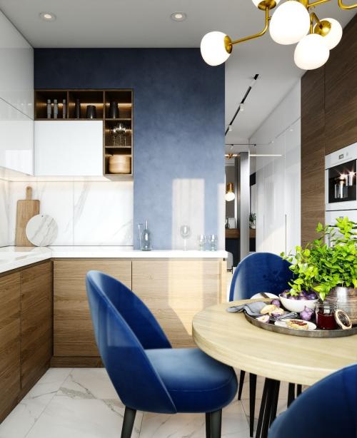 Проект кухни и коридора в Москве, площадь 23,5 кв. м. 03