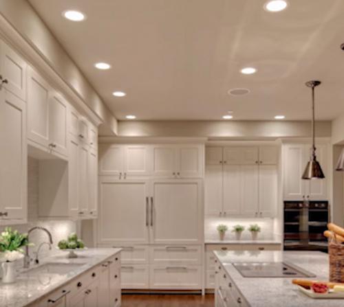 Как расположить точечные светильники на маленькой кухне. Акцентное освещение кухни