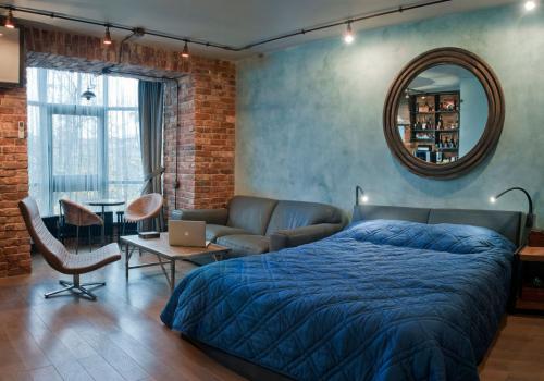 Гостиная со спальным местом. Компактная спальня-гостиная в однокомнатной квартире