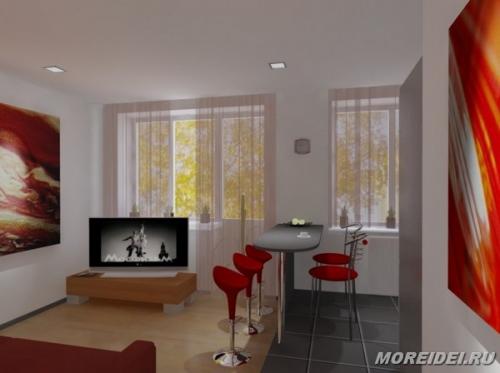 Зонирование прихожей и гостиной. Главные приемы разделения пространства 44