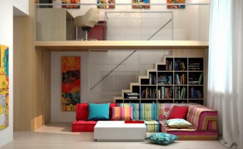 Дизайн однокомнатной квартиры с кроватью и диваном. Организуем рабочую зону