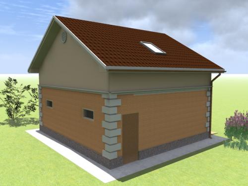 Гараж с мансардой. Проект гаража с мансардой — низкая цена квадратного метра