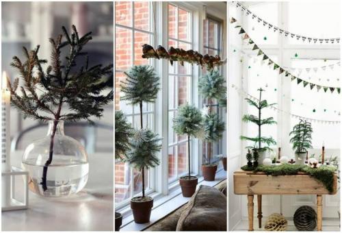 Елка в маленькой комнате. Новогодний декор: 10 идей для маленькой квартиры
