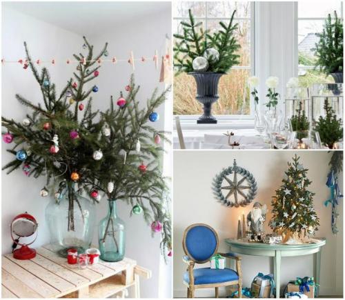 Елка в маленькой комнате. Новогодний декор: 10 идей для маленькой квартиры