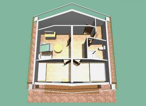 Гараж с мансардой. Проект гаража с мансардой — низкая цена квадратного метра