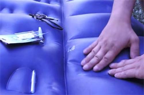 Надувной матрас разошелся по шву. Как заклеить надувной матрас? — Видео и советы