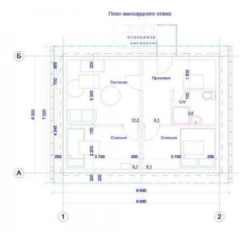 Гараж с мансардой. Проект гаража с мансардой — низкая цена квадратного метра