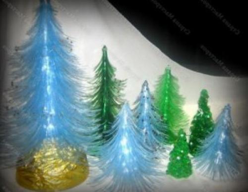 Елка в маленькой бутылочке. Новогодние елочки из пластиковых бутылок