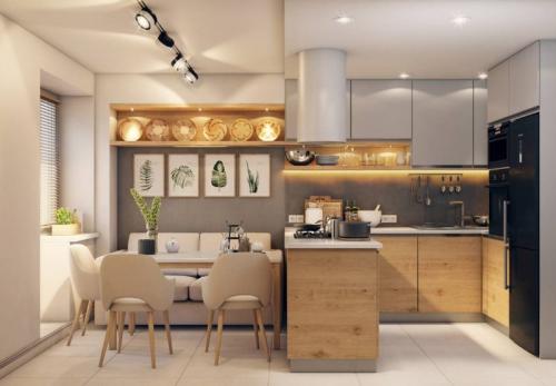 Кухня гостиная 16 кв кухня с слева. Дизайн кухни-гостиной 16 кв. м: варианты планировки