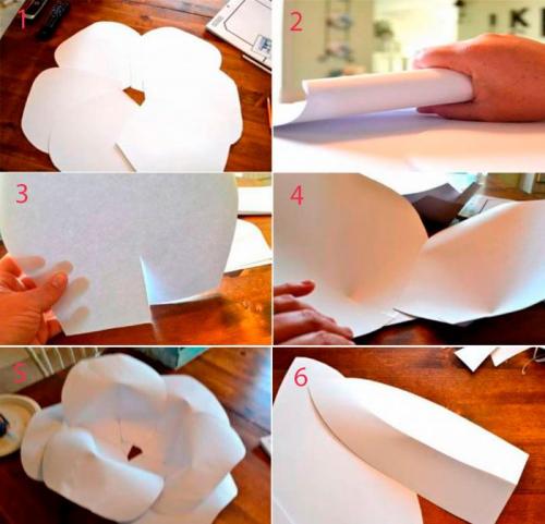 Объемные цветы из бумаги на стену. Огромные цветы из бумаги