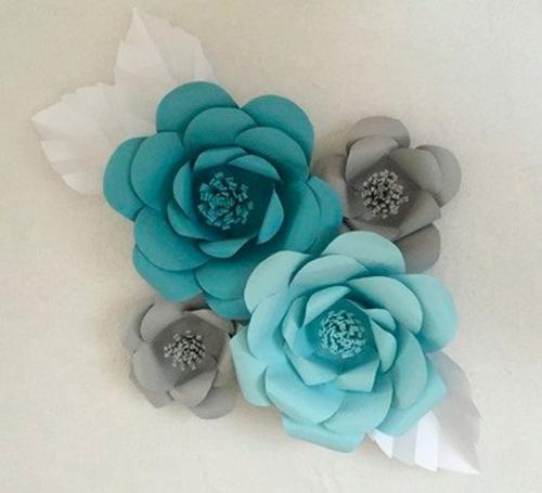 Объемные цветы из бумаги на стену. Огромные цветы из бумаги