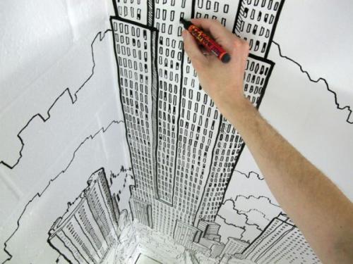 Как украсить детскую комнату своими руками. Как расписать стены вручную